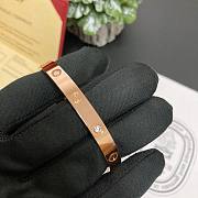 Okify Cartier Love Bracelet 4 Diamonds 6.1mm Rose Gold - 2