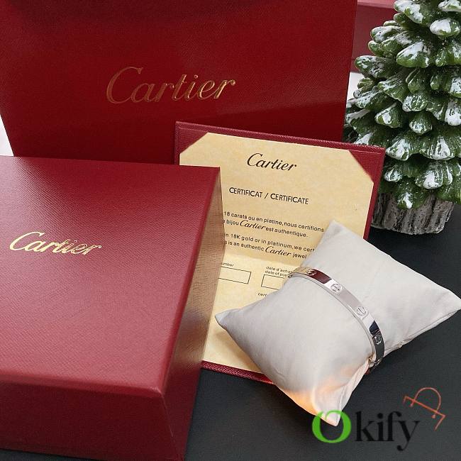 Okify Cartier Love Bracelet 6.1 mm White Gold - 1