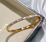 Okify Bvlgari Serpenti Viper 18 KT Yellow Gold Bracelet Set with Mother Of Pearl Elements and Pave Diamonds - 1