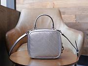 Okify Gucci Blondie Top Handle Bag Metallic Silver Leather - 5