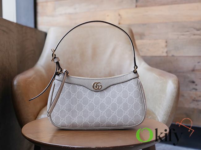 Okify Gucci Ophidia Small Handbag Beige and White GG Supreme Canvas - 1