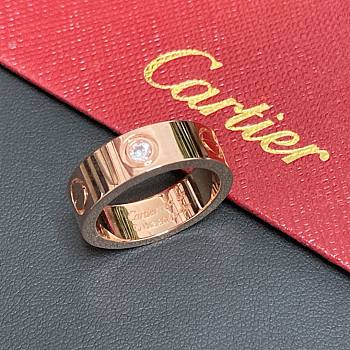 Okify Cartier Love Ring 3 Diamond 5.5mm Rose Gold 