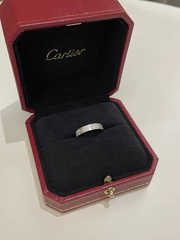 Okify Cartier Love Diamond Paved Ring White Gold