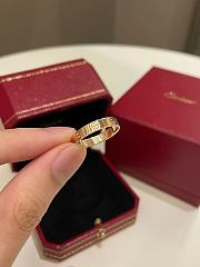 Okify Cartier Love Wedding Band Ring Rose Gold - 5