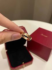 Okify Cartier Love Wedding Band Ring Rose Gold - 2