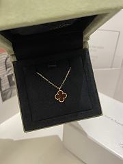 Okify VCA Sweet Alhambra Pendant Necklace Rose Gold Carnelian - 1