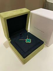 Okify VCA Vintage Alhambra Necklace Malachite Yellow Gold - 6