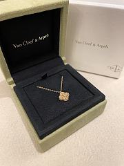 Okify VCA Sweet Alhambra Necklace Rose Gold Guilloche - 6