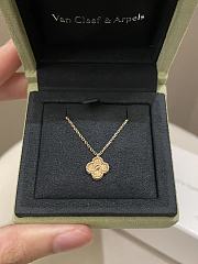 Okify VCA Sweet Alhambra Necklace Rose Gold Guilloche - 4