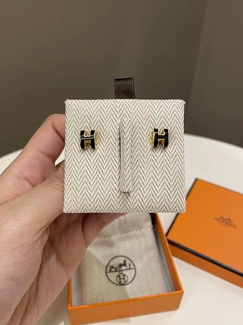 Okify Hermes Mini Pop H Earring Black 