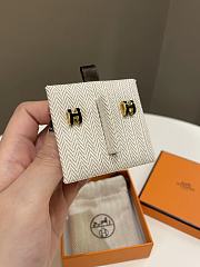 Okify Hermes Mini Pop H Earring Black  - 2