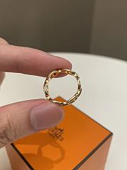 Okify Hermes Bague Ca Enchainee Ring Rose Gold - 3