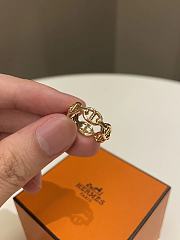 Okify Hermes Bague Ca Enchainee Ring Rose Gold - 4