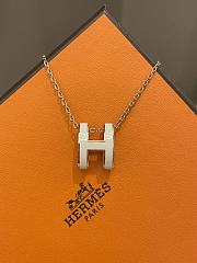 Okify Hermes Pop H Necklace White - 5