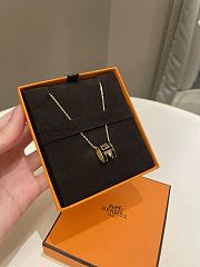 Okify Hermes Pop H Necklace Black - 4