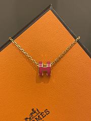 Okify Hermes Mini Pop H Necklace Rose Extreme - 1
