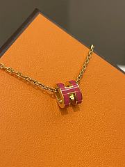 Okify Hermes Mini Pop H Necklace Rose Extreme - 5