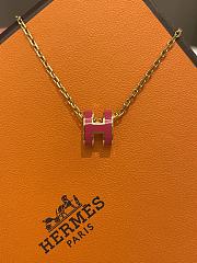 Okify Hermes Mini Pop H Necklace Rose Extreme - 2