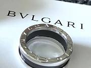 Okify Bvlgari Save The Children Silver Ring Black Ceramic - 6