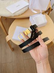 Okify Dior 30 Montaigne Reversible Belt Black and Latte Smooth Calfskin 20mm - 1