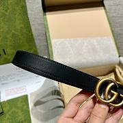 Okify Gucci Leather Belt with Double G Buckle 20mm - 3
