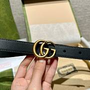 Okify Gucci Leather Belt with Double G Buckle 20mm - 5