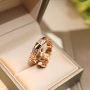 Okify Bvlgari Serpenti Viper One Coil Ring Rose Gold Black Onyx Elements Demi Pave Diamonds - 6