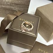 Okify Bvlgari Serpenti Viper One Coil Ring Yellow Gold Mother Of Pearl Elements And Pave Diamonds - 4