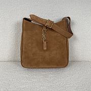 Okify YSL Le 5 A 7 Supple Small Suede Brown Caramel - 4