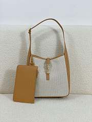 Okify YSL Le 5 A 7 Small Bag Soft Canvas and Smooth Leather - 1