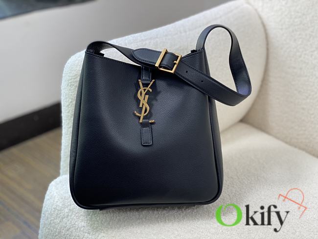 Okify YSL Le 5 A 7 Supple Small Grained Leather Black - 1