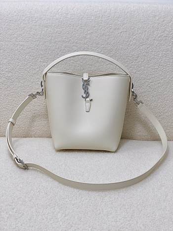 Okify YSL Le 37 Small in Shiny Leather White