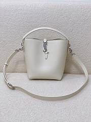 Okify YSL Le 37 Small in Shiny Leather White - 2