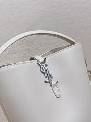 Okify YSL Le 37 Small in Shiny Leather White - 5