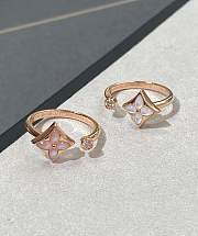 Okify LV Color Blossom Mini Star Ring Monogram with Pink Mother Of Pearl and Diamond  - 3