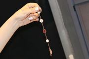 Okify VCA Bracelet Lucky Spring 5 Motifs Rose Gold Mother Of Pearl - 5