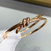 Okify Tiffany Knot Double Row Hinged Bangle in Rose Gold - 2
