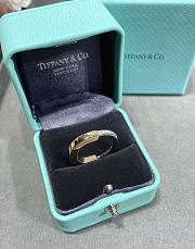Okify Tiffany Lock Ring in Light Yellow and White Gold with Diamonds - 1