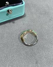 Okify Tiffany Lock Ring in Light Yellow and White Gold with Diamonds - 3