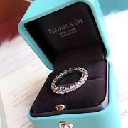Okify Tiffany Forever Band Ring in Platinum with a Full Circle of Diamonds 3mm Wide - 2