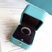 Okify Tiffany Forever Band Ring in Platinum with a Full Circle of Diamonds 3mm Wide - 3