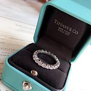 Okify Tiffany Forever Band Ring in Platinum with a Full Circle of Diamonds 3mm Wide - 6