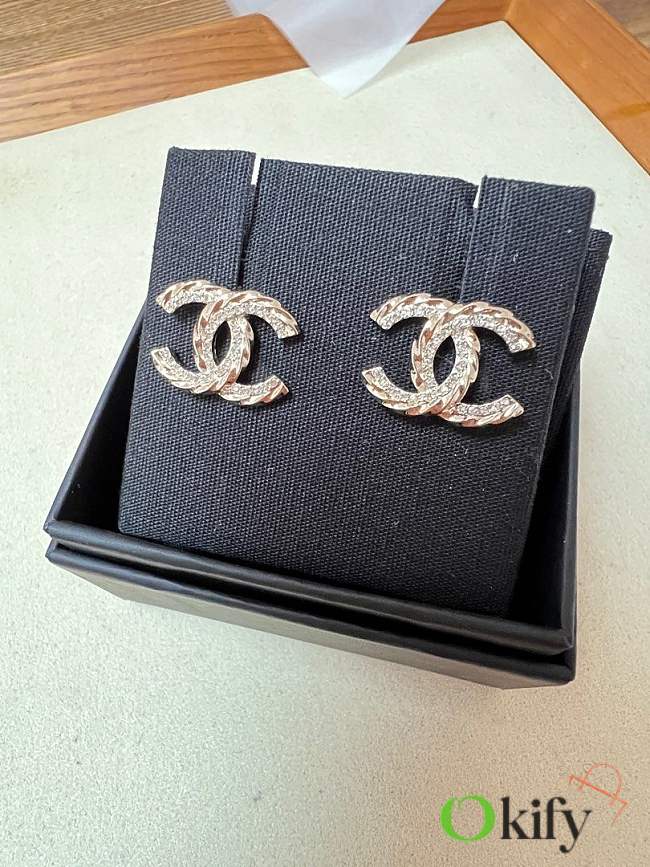 Okify Chanel Earrings classic CC logo - 1