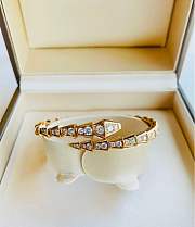 Okify Bvlgari Serpenti Viper 18 KT Yellow Gold Bracelet with Pave Diamonds - 5
