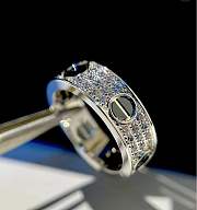 Okify Cartier Love Ring Diamond Paved Black Ceramic 6.5mm - 1