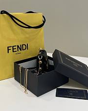Okify Fendi Nano Baguette Charm Fendace Black Leather Charm - 4
