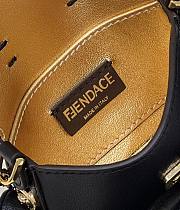 Okify Fendi Nano Baguette Charm Fendace Black Leather Charm - 6