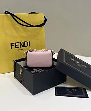 Okify Fendi Nano Baguette Charm Fendace Pink Leather Charm - 2