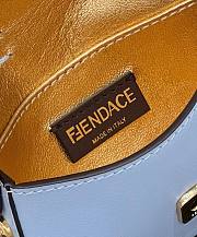 Okify Fendi Nano Baguette Charm Fendace Blue Leather Charm - 5