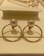 Okify LV Eclipse Pearls Earrings M01237 - 1